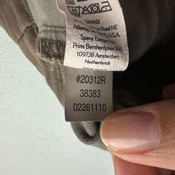 Spanx Stretch Twill Cropped Wide Leg Pant Womens Large Tan Shaping - Picture 6 of 11